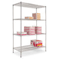 Alera ALESW504824SR 48 in. x 24 in. x 72 in. NSF Certified Industrial Four-Shelf Wire Shelving Kit - Silver