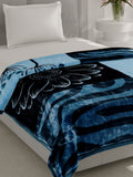 Monte Carlo Single Bed Heavy Winter Blanket Lavish 2 Ply PVC Bag Pack 900 GSM | 3.2 KG (220x160 CM), Blue