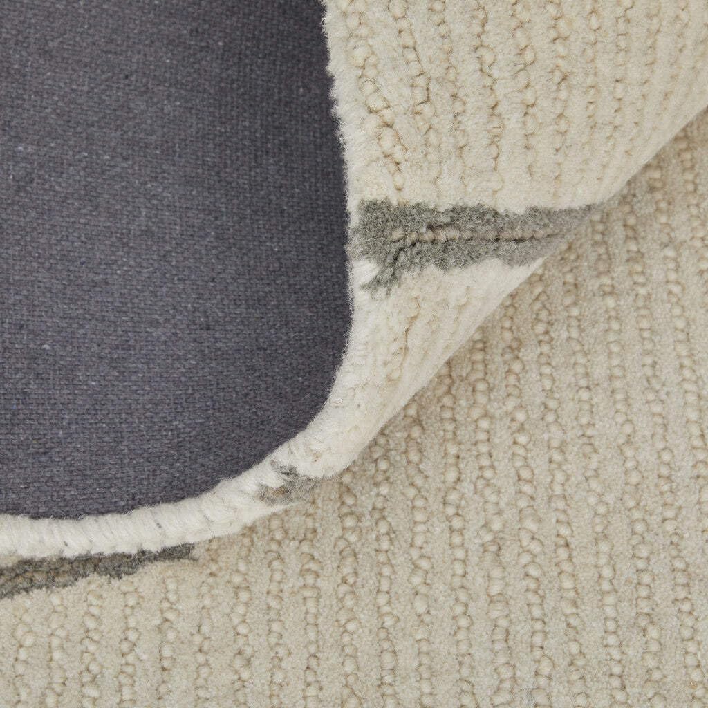 HomeRoots 514396 9 x 12 ft. Ivory Gray & Taupe Wool Abstract Hand Tufted Handmade Rectangle Area Rug
