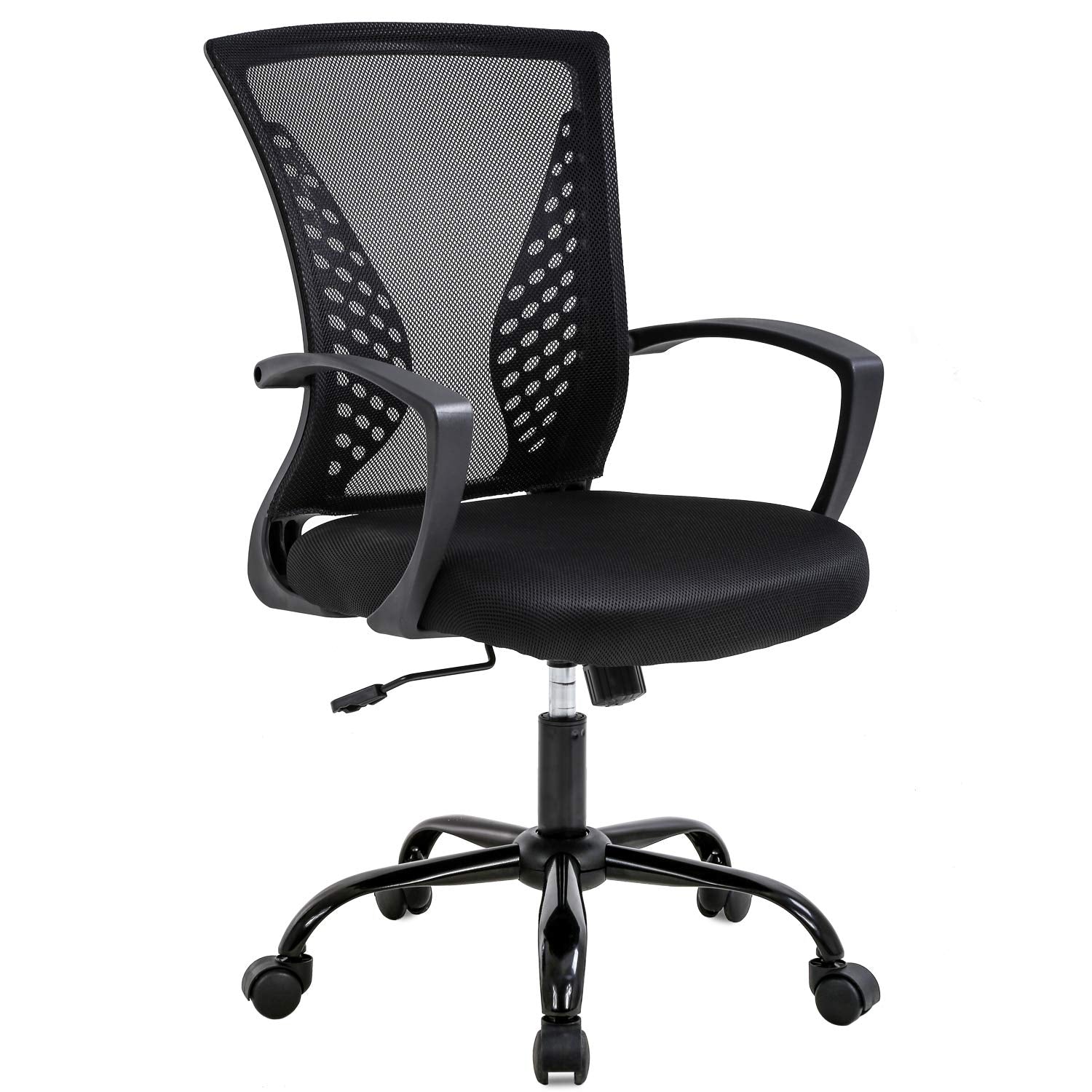 Office Chair Ergonomic Desk Chair Mesh Computer Chair with Lumbar Support Armrest Mid Back Rolling Swivel Adjustable Task Chair 