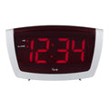 Equity 75906 LED Alarm Clock with High/Low Dimmer, 1.8, Red