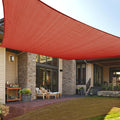 LOVE STORY 12 x 12 Sun Shade Sail Rectangle Sunshade UV Block Patio Shade Sail for Garden Backyard, Terra Red