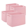 SIXDOVE 4 Pack Storage Baskets for Organizing Toys, Towels, and Clothes, Woven Basket for Shelves, Sturdy Nursery Cube Bins for 