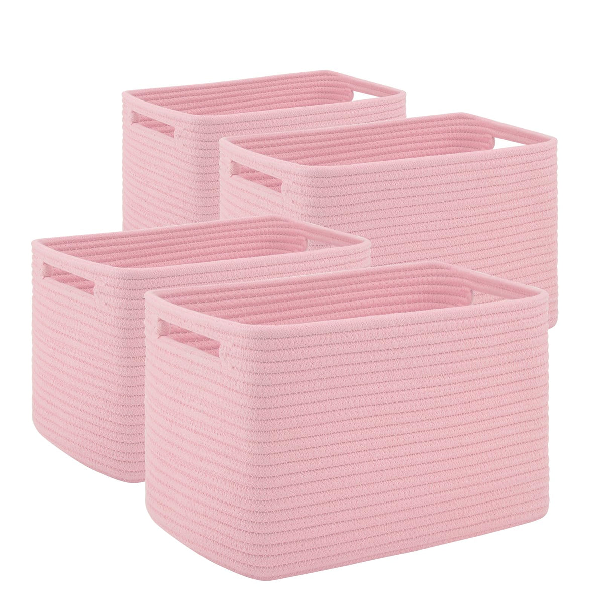SIXDOVE 4 Pack Storage Baskets for Organizing Toys, Towels, and Clothes, Woven Basket for Shelves, Sturdy Nursery Cube Bins for 