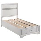 Coaster Home Furnishings Miranda Contemporary Wood Twin Size Storage Panel Bed Frame 50-inch Headboard White 205111T