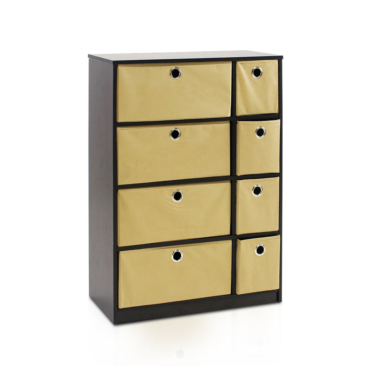 Furinno Econ Organizer Cabinet, Espresso/Light Brown