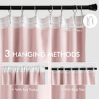 Miulee Baby Pink Back Tab Blackout Curtains 120 Inch Long 2 Panels Set For Living Room Bedroom Privacy Rod Pocket/Pinch Pleated Extra Long Thermal Insulated Room Darkening Light Blocking 10Ft Drapes