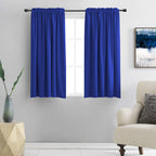 Donren 48 Inch Curtains Deep Blue Blackout Curtains - All Season Thermal Insulated Rod Pocket Curtain Panels For Kids Room (2 Panels,52 W By 48 Inches Long)