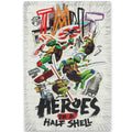 Teenage Mutant Ninja Turtles Heroes in a Half Shell Metal Sign - Fun TMNT Wall Decor for Bedroom or Man Cave