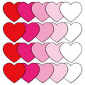 Whaline Valentine'S Day Heart Cutouts 5.9 Inch Gradient Pink Red White Heart Cut-Outs Valentines Heart Bulletin Board Decor With