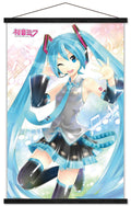 Trends International Hatsune Miku - Waving Wall Poster, 22.375 x 34, Print and Black Hanger Bundle