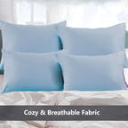 Premium Ocean Blue Pillowcases 12 Pack, Standard Queen Size, Soft Brushed 1800 Thread Count Microfiber, Allergies Free, Wrinkle