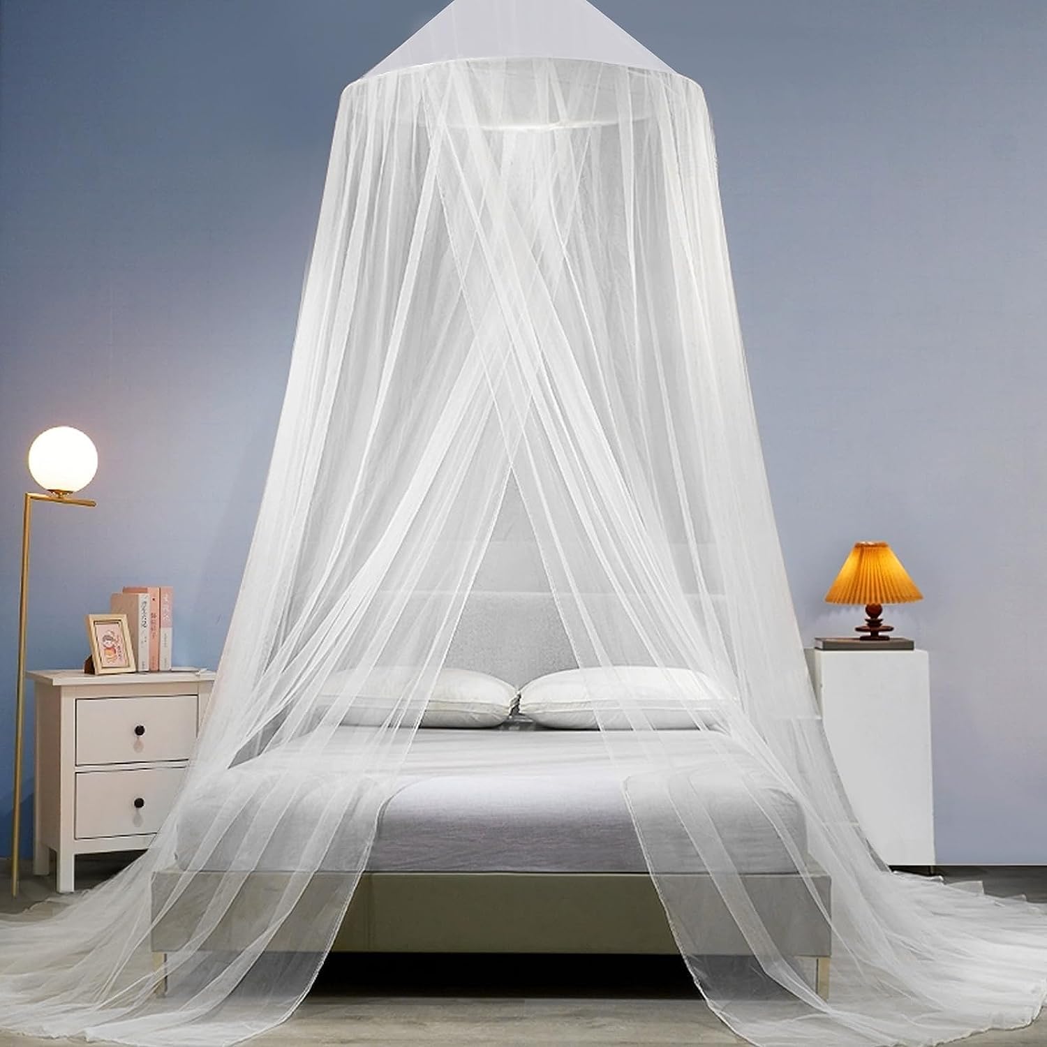 Dix-Rainbow Mosquito Net Bed Canopy,Elegant King/Queen Size Canopy Bed Curtains For Girls,Stylish Dome Mosquito Netting Bed Tent