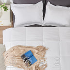 Cozylux Queen Comforter Sets - White Comforter Queen Size, 3 Pieces Box Stitched Bed Set For All Seasons, Soft Lightweight Bedding Sets With 1 Down Alternative Comforter And 2 Pillow Shams