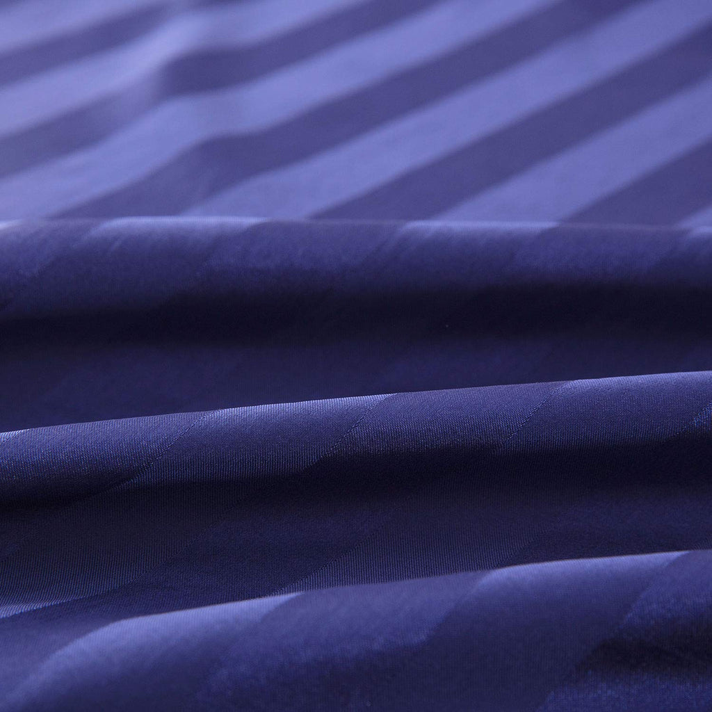 Satin-Silk Sheets Twin Size Bed Set, Navy Blue Soft Cooling Deep Pocket Sheets, Hypoallergenic, Wrinkle And Fade Resistant Beddi