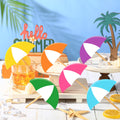 6 Pcs Summer Tiered Tray Decor Hawaii Ice Cream Tiered Tray Decor Summer Wooden Table Decorations Ice Cream Tray Decor Summer Ta