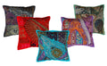 Rastogi Handicrafts Indian Traditional Handmade Cushion Cover, Decorative Throw Pillow Cases, Embroidered Cotton Cushion Cover P