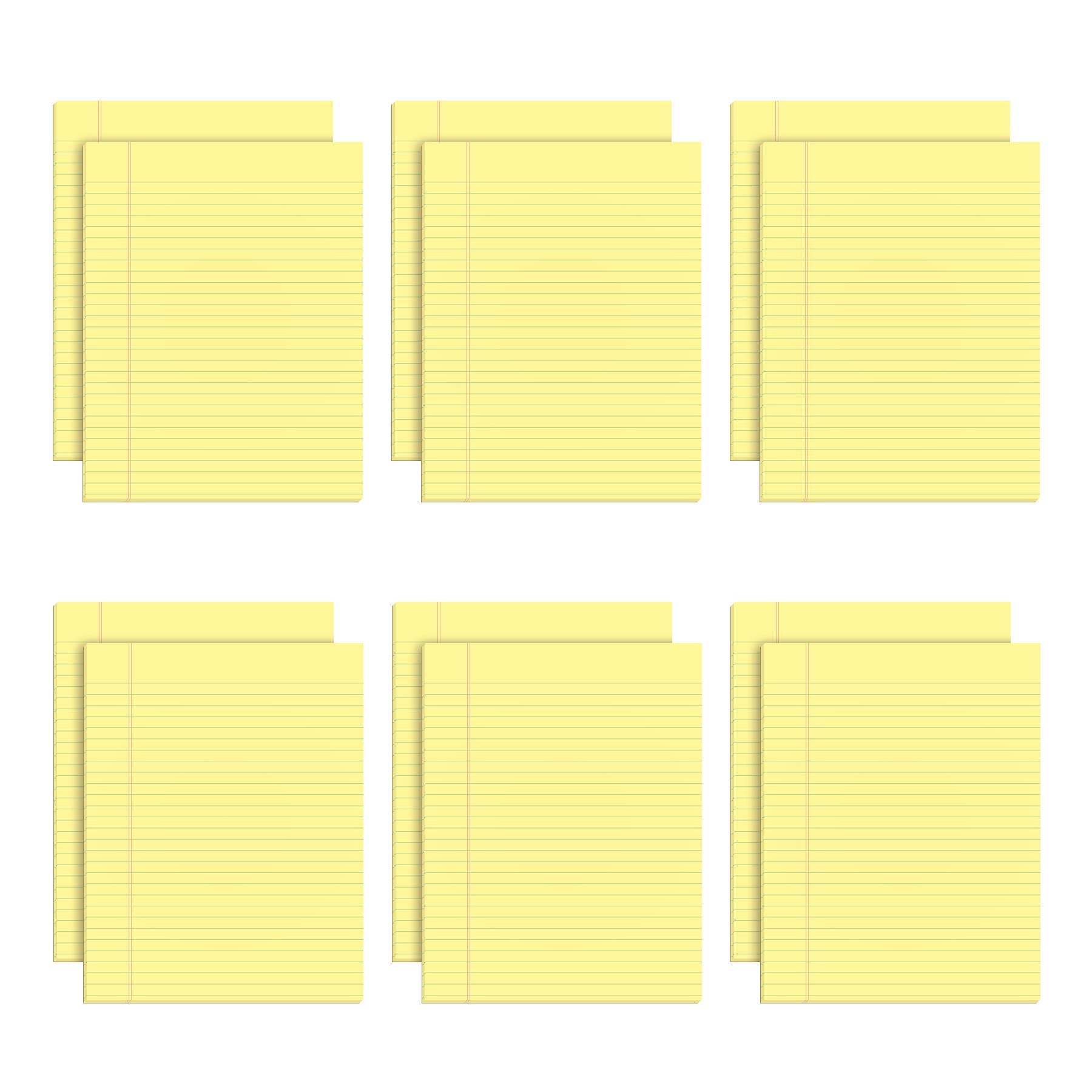 Tops 7522 The Legal Pad Glue Top Pads, Legal/Wide, 8 1/2 X 11, Canary, 50 Sheets (Pack Of 12)