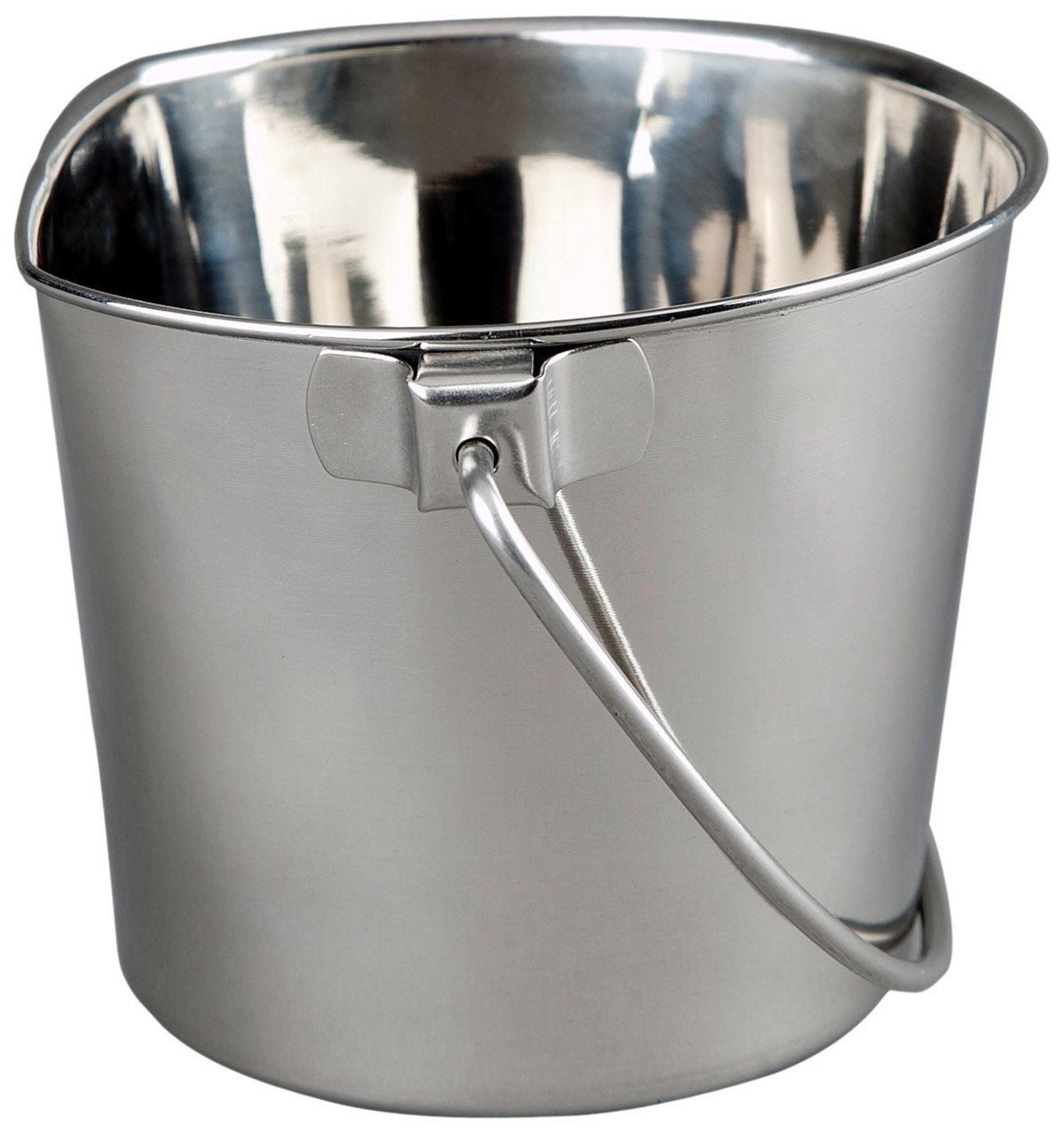 Advance Pet Products Heavy Stainless Steel Flat Bucket, 9 Quart Flat