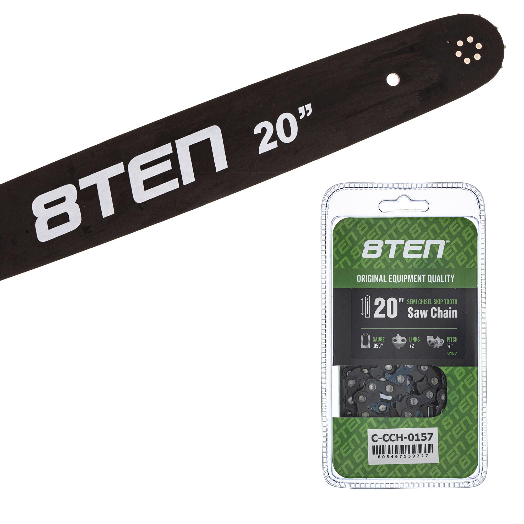 8Ten 20' Chainsaw Guide Bar & Chain .050 3/8 72Dl For Stihl 039 036 038 30030008822 33Rsf72E