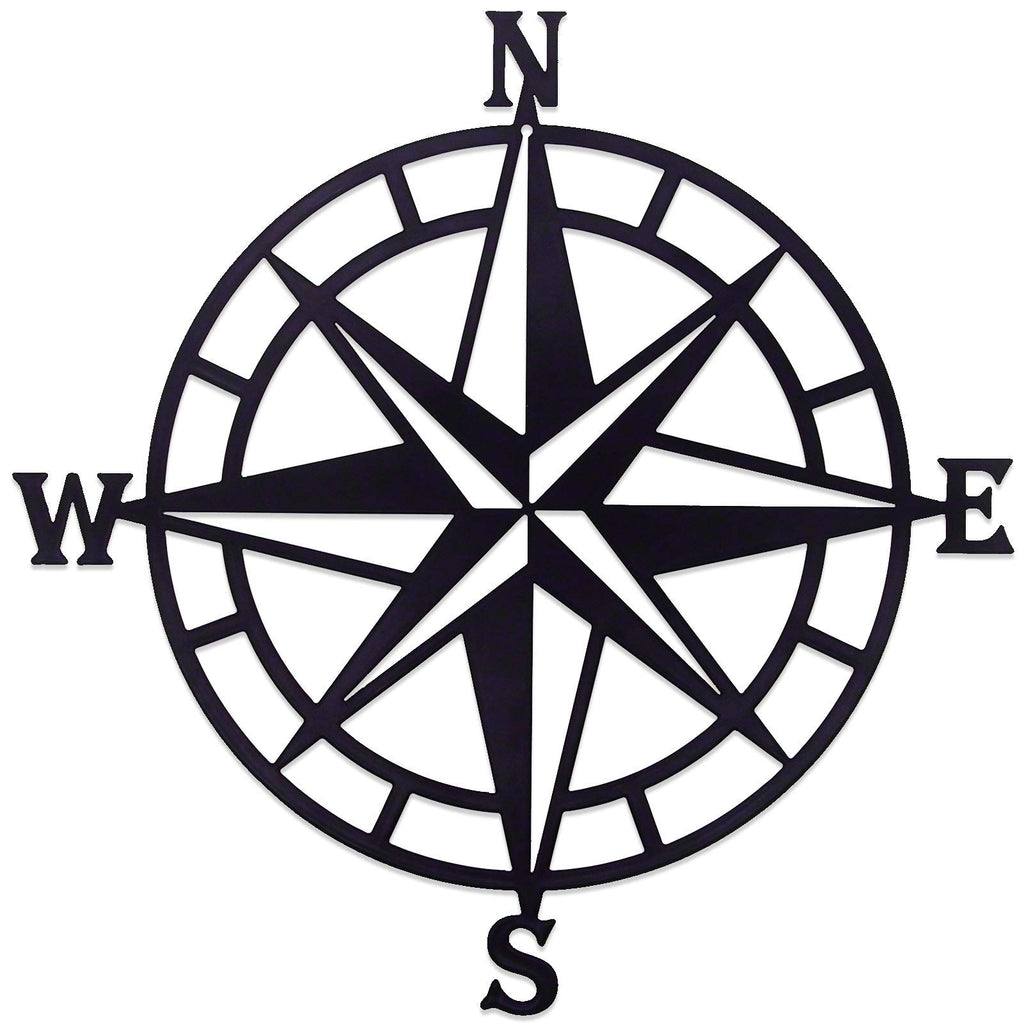 Estart 11 Inches Metal Decorative Nautical Compass Wall Decor, Living Room Bedroom Office Porch Garden Patio Signs Wall Hanging