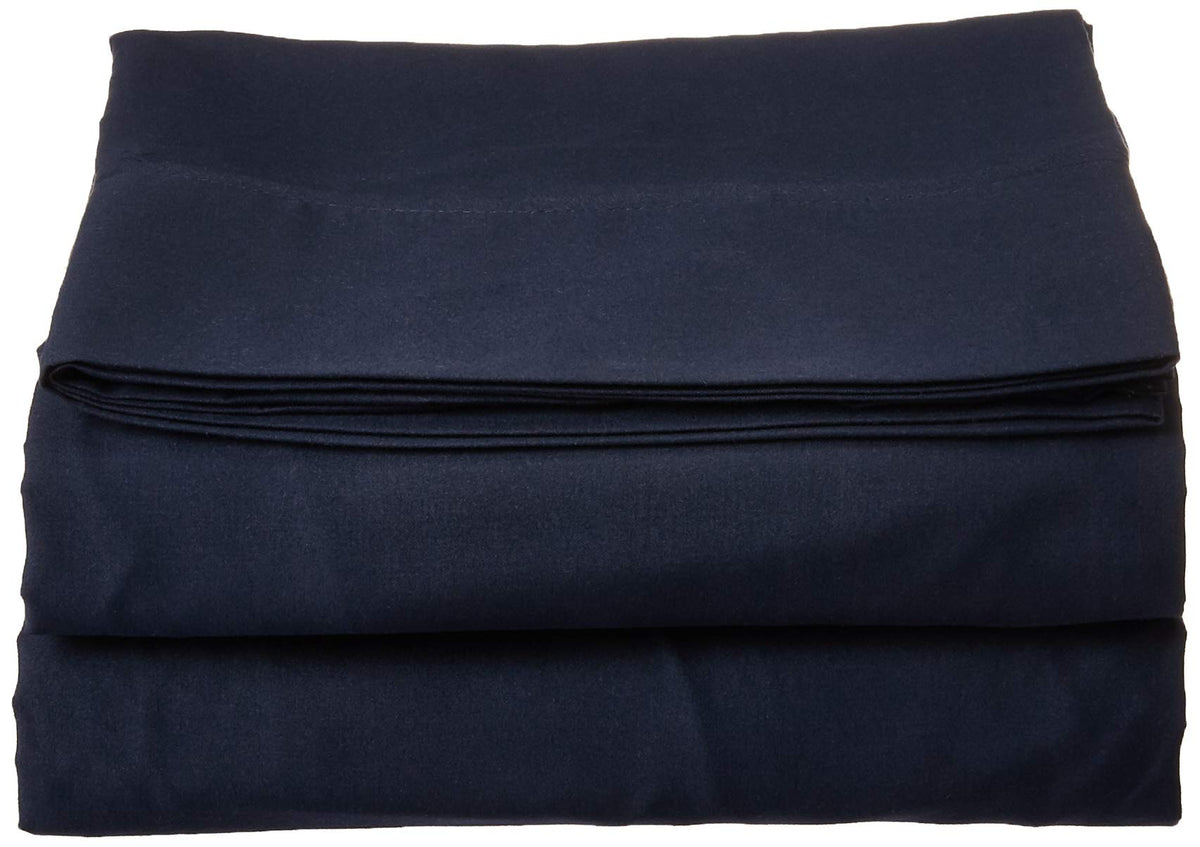 Luxury Flat Sheet Elegant Comfort Wrinkle-Free 1500 Thread Count Egyptian Quality 1-Piece Flat Sheet, Full, Navy Blue