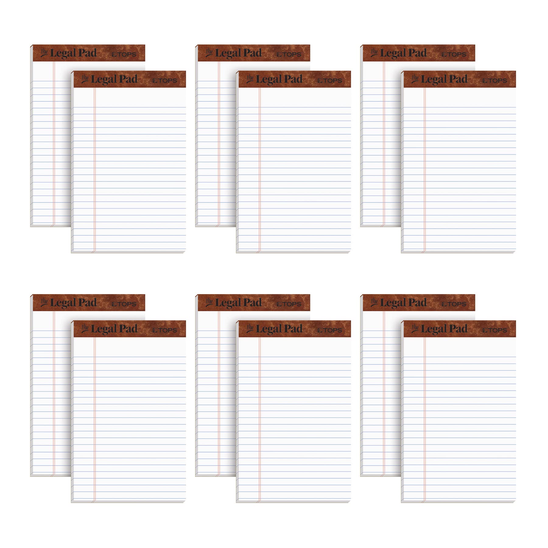Tops 5 X 8 Legal Pads, 12 Pack, The Legal Pad Brand, Narrow Ruled, White Paper, 50 Sheets Per Writing Pad, Made In The Usa (7500