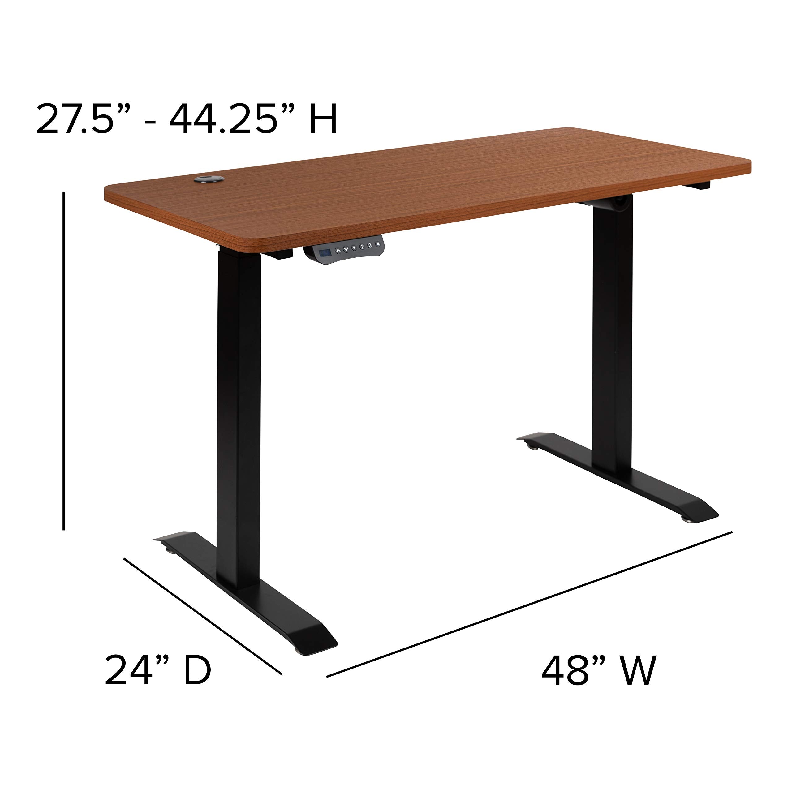 Flash Furniture Tanner Electric Height Adjustable Standing Desk - Thumbnail 4