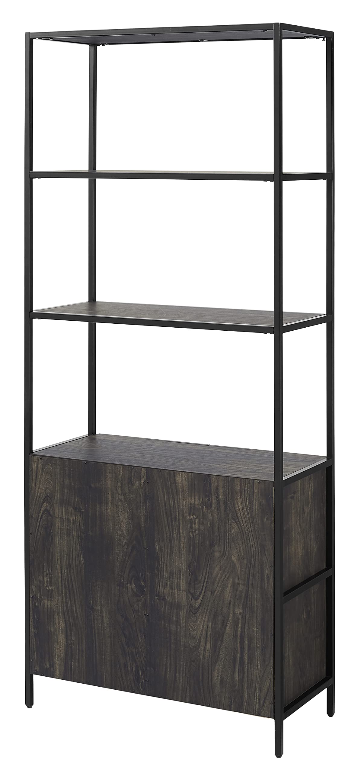 Crosley Furniture Jacobsen Large Bookshelf, Bookcase Storage with Shelves, Brown Ash