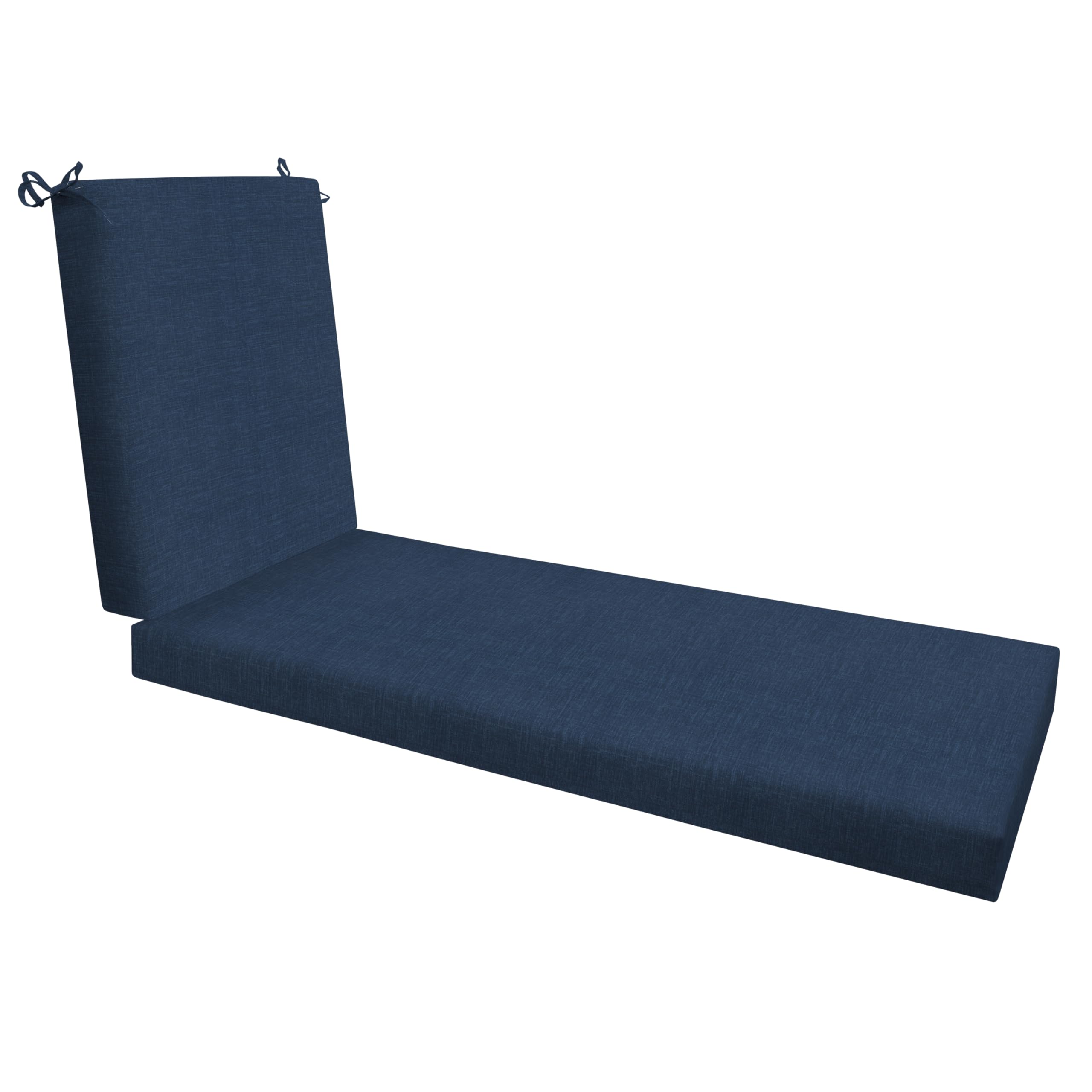 Honeycomb Essentials Outdoor Chaise Cushion, 21' X 70', Hampton Texture Navy Patio Chair Cushion