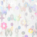 Iridescent Butterfly GirlBirthday PartyDecorations GarlandStreamers  52Ft Baby Shower Bachelorette Holographic Hanging Banne