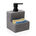 zccz Soap Dispenser with Sponge Holder, Liquid Hand and Dish Soap Dispenser Pump Bottle and Sponge Holder 2 in 1 for Kitchen Sin