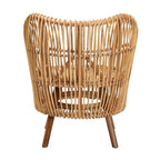 bali & pari Nagoya Natural Rattan Accent Chair, Light Honey/Natural Teak (235-13342-HiT)