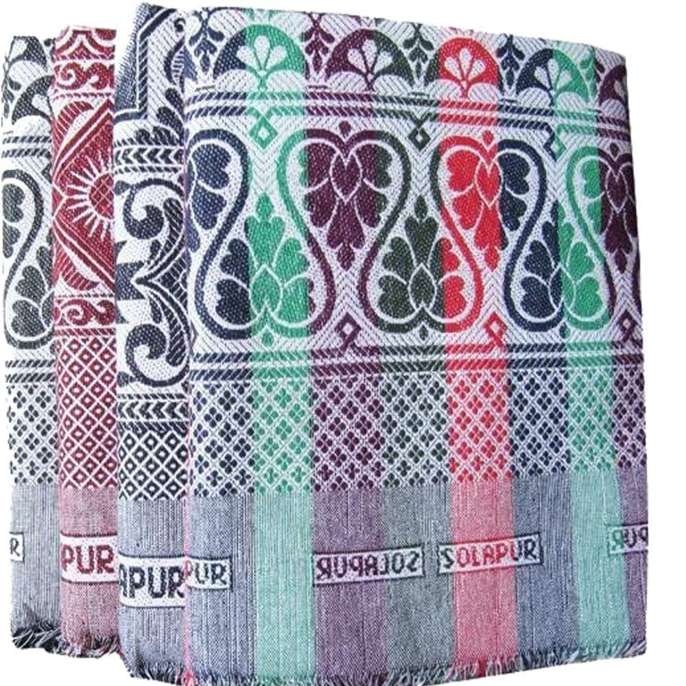 Textilekart Cotton Blanket (Multicolour, 88x57inches, Set of 4)
