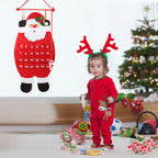 D-Fantix Santa Christmas Advent Calendar 2024, 3D Felt Hanging Advent Calendar Reusable Countdown To Christmas Calendar For Kids