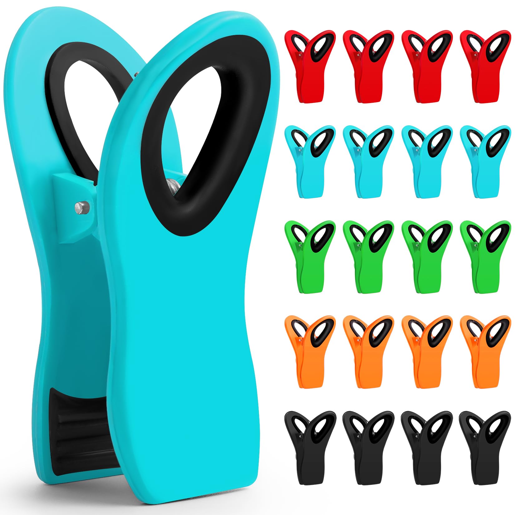 Jetmore 20 Pack Chip Clips, Bag Clips, Chip Clips Heavy Duty, Bag Clips For Food Storage, Kitchen Clips, Clips For Chips And Oth