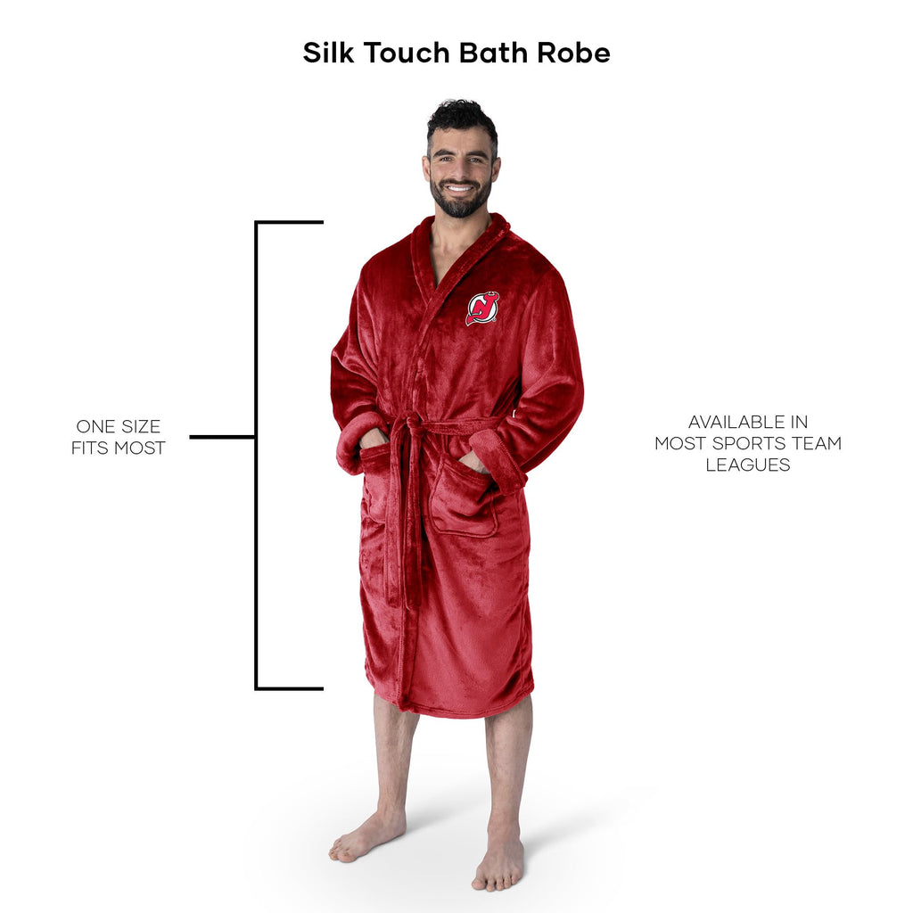 Northwest Nhl New Jersey Devils Unisex-Adult Silk Touch Bath Robe, Large/X-Large, Team Colors