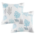 Levtex Home Cape Coral Euro Shams Set Of 2, Cotton, White, Coastal