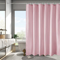 AooHome Extra Long Shower Liner, Polyester Solid Color Shower Curtain with Hooks, Weighted Hem, Water Repellent, 72x84 inch, Pin