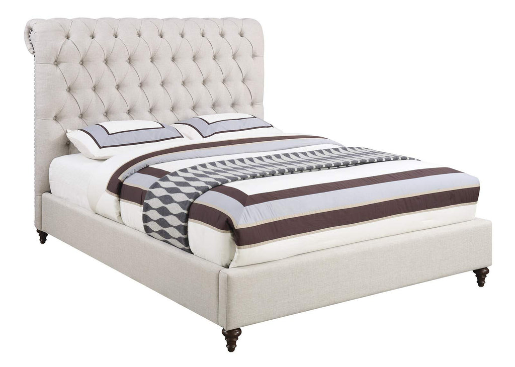 Devon Tufted Upholstered Bed Beige, California King
