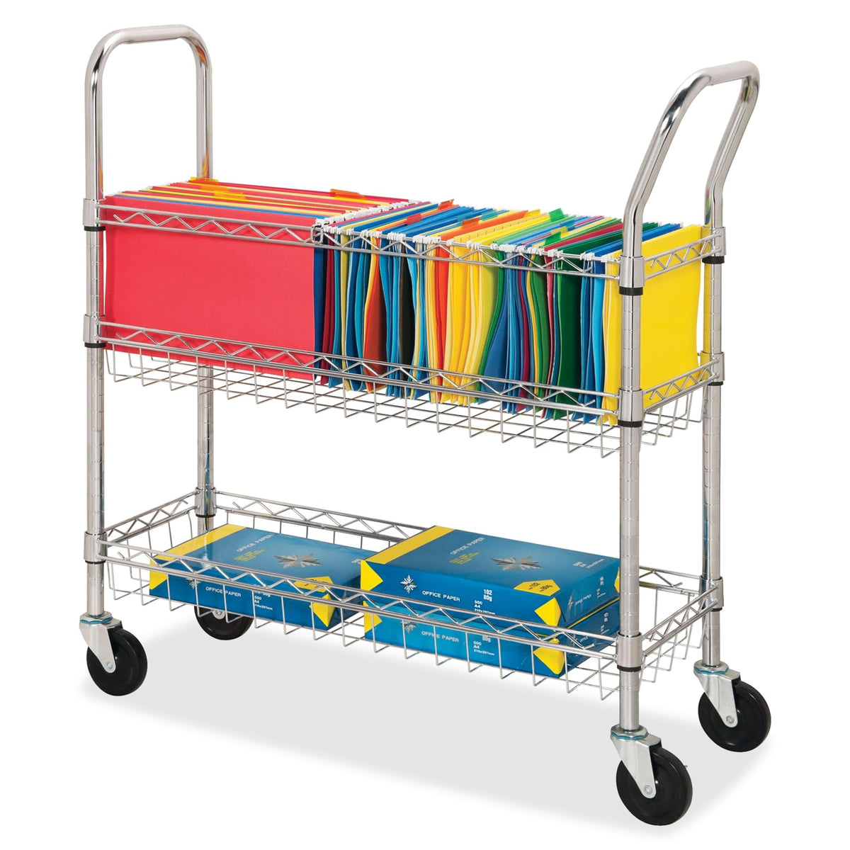 Lorell LLR84857 Wire Mail Cart