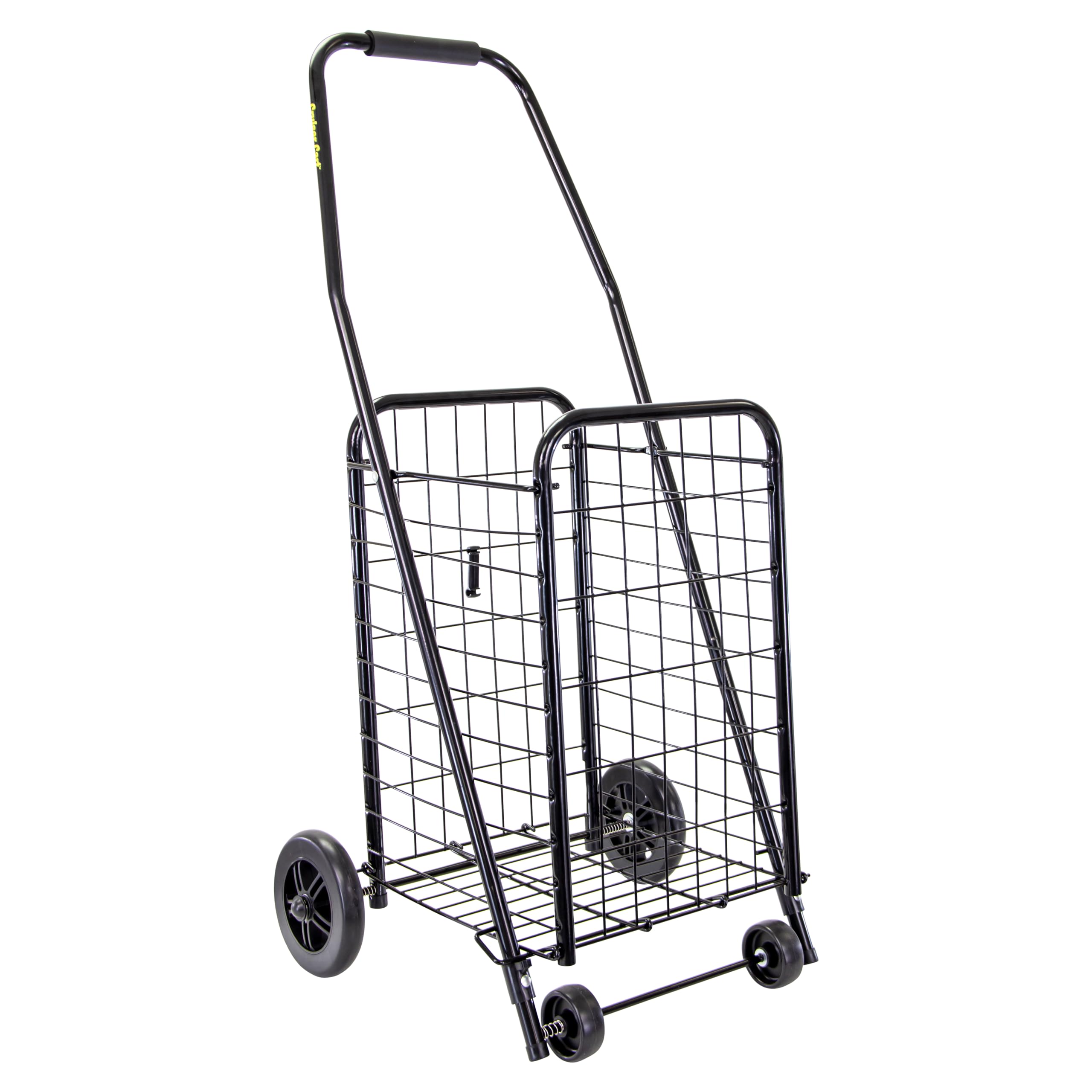 dbest products Cruiser Cart Sport Shopping Grocery Rolling Folding Laundry Basket on Wheels Foldable Utility Trolley Compact Lig