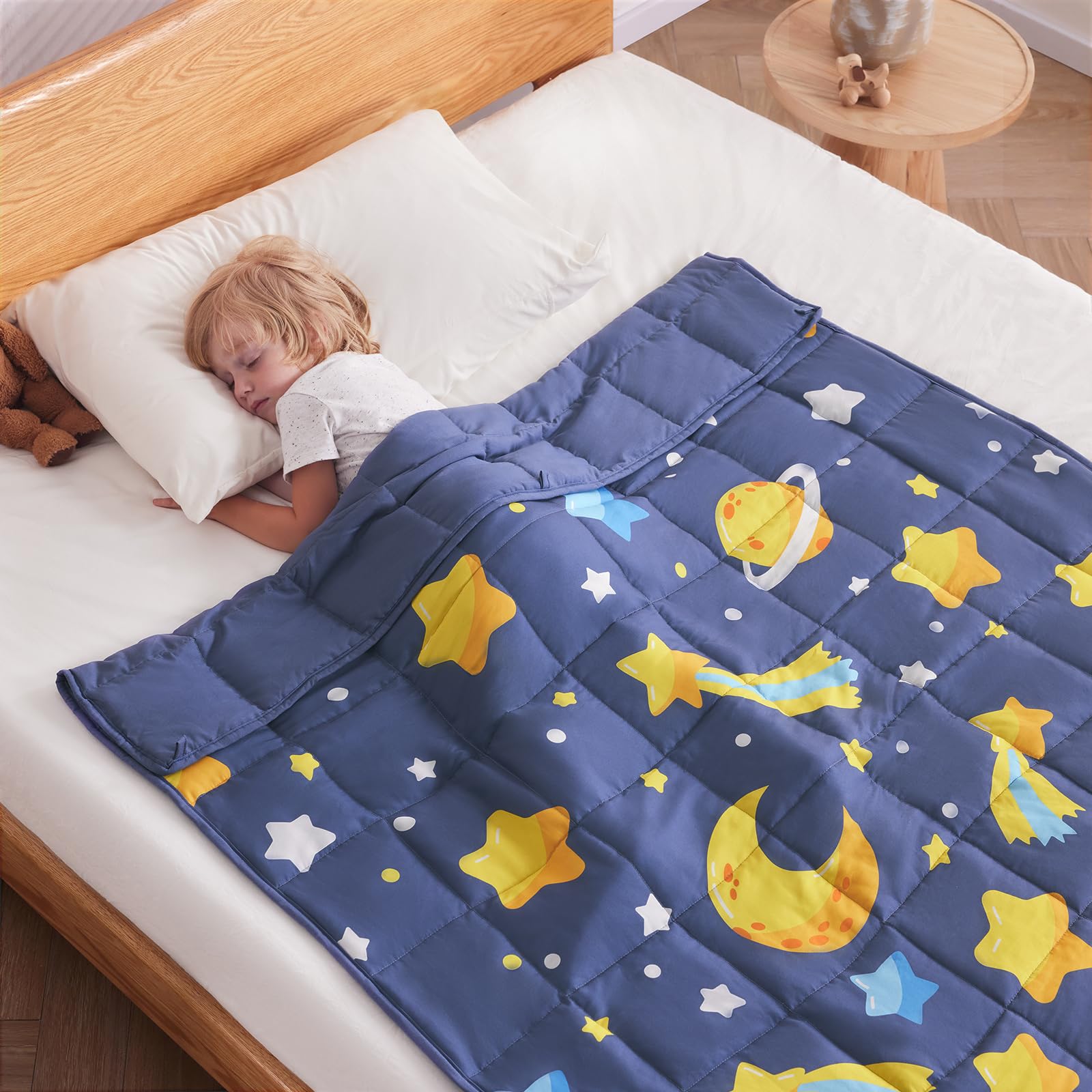 Anfie Weighted Blanket Kids(48''X72'' 10Lbs) Weighted Blanket Cooling Blanket For Sleeping,Throw Size Breathable Blanket With Pr
