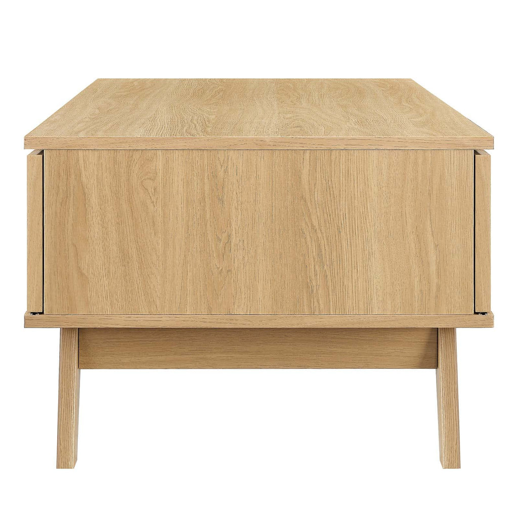 Modway Soma Modern Rattan, 43&Quot; Coffee Table, Oak