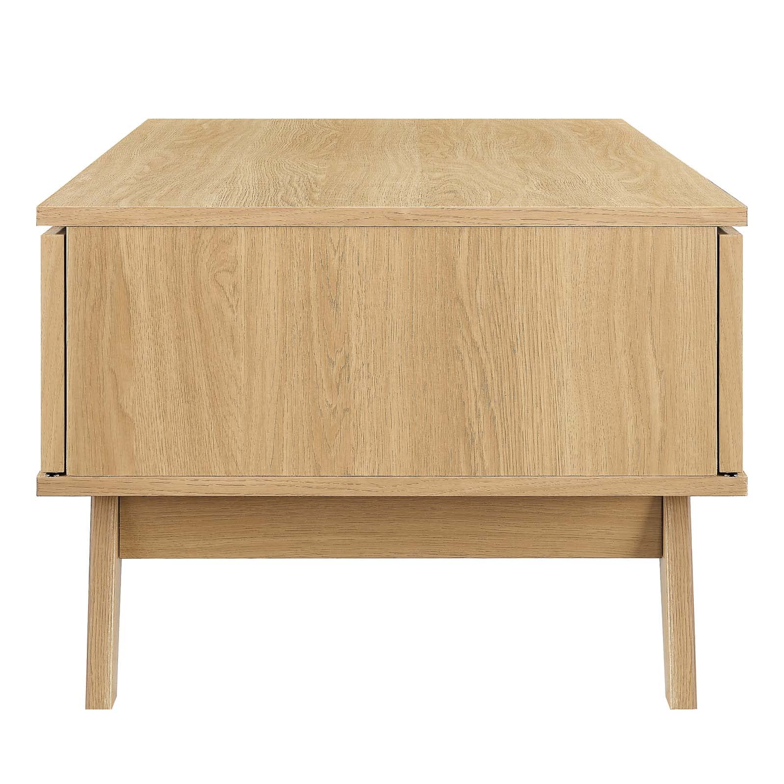 Modway Soma Modern Rattan, 43&Quot; Coffee Table, Oak