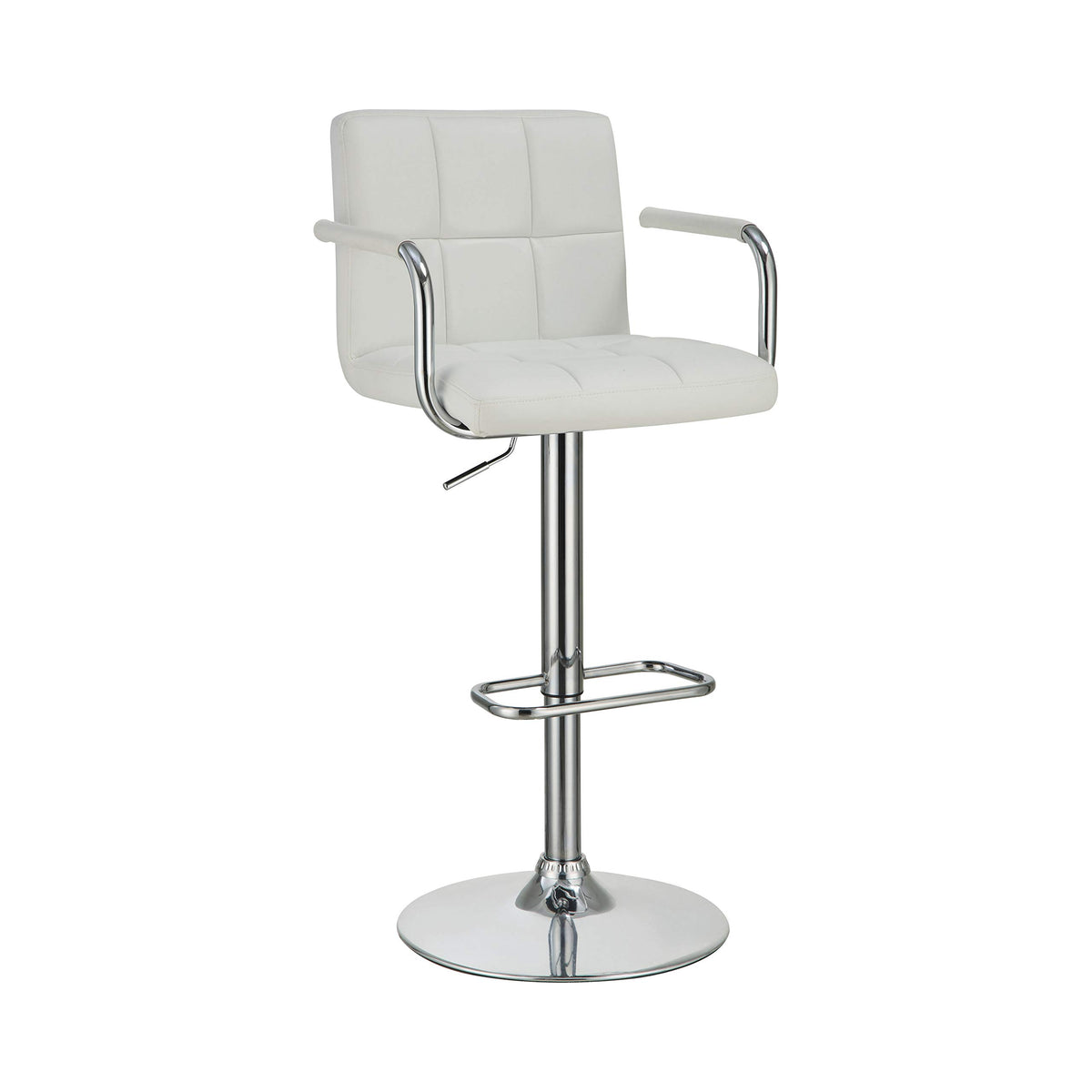 Coaster Furniture Adjustable Bar Stool White/White 121097