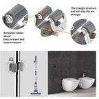 3-H Mop And Broom Holder Big Size Hanging 1 Kg Extra,Broom Hanger 10 Pack,Broom Holder Wall Mount For Hanging And Organizing Shove Rake Yard Tools In Kitchen Shed Laundry Room Bathroom Garden(Grey)