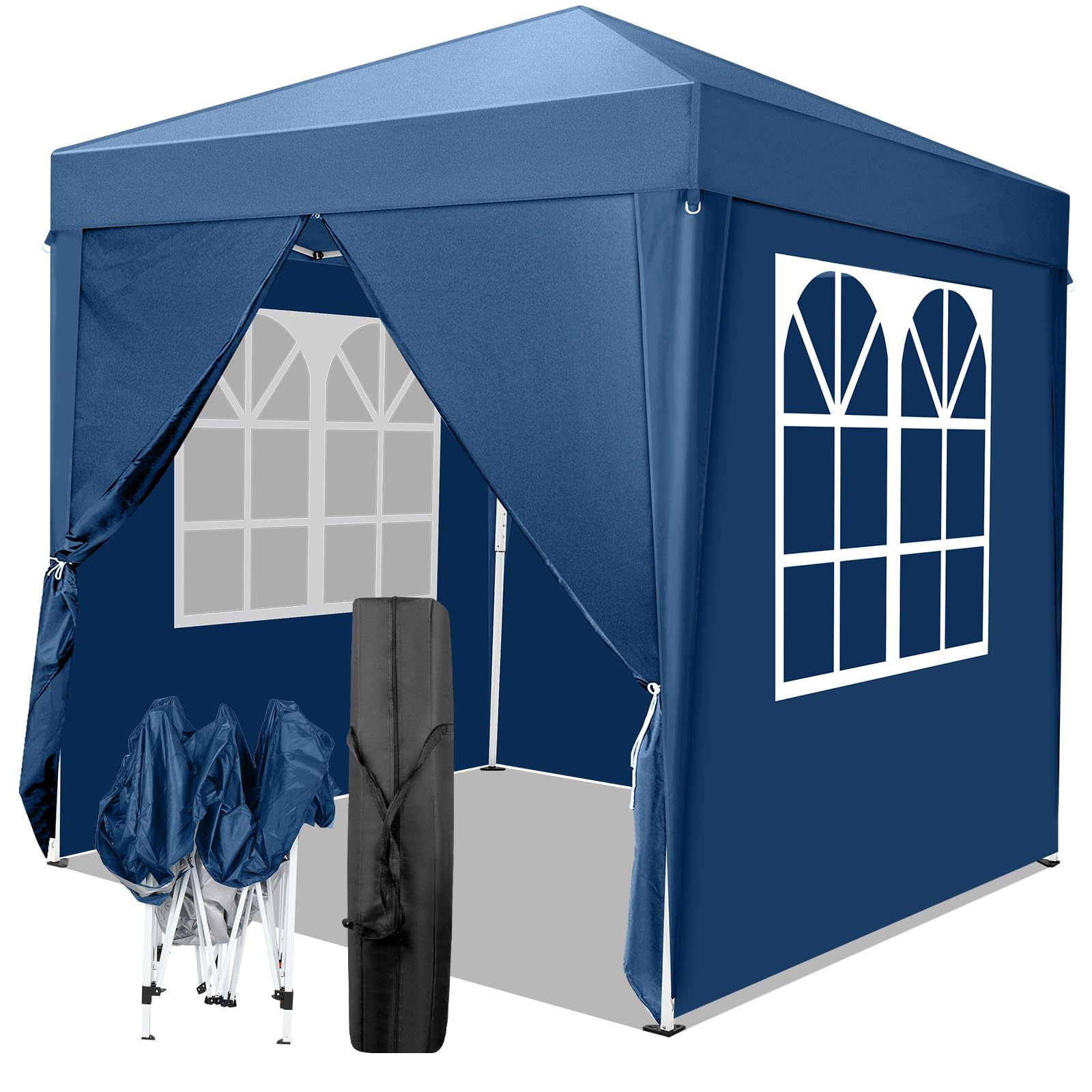 Vingli 6.5X6.5 Pop Up Canopy Tent With Sidewalls, Outdoor Gazebo Canopy Tent, Patio Event Tents Outdoor Commercial Canopy For Pa