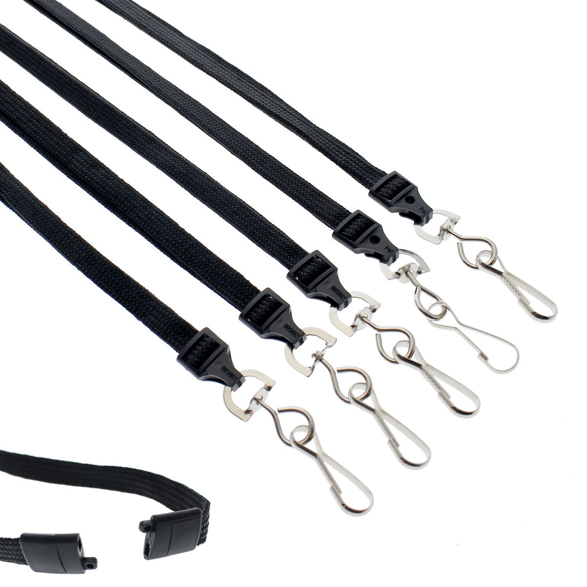 Specialist Id 100 Pack - Premium Breakaway Lanyards For Id Badges - Metal Swivel J Hook - 3/8    Wide - 36 Inch Length - Flat Wo