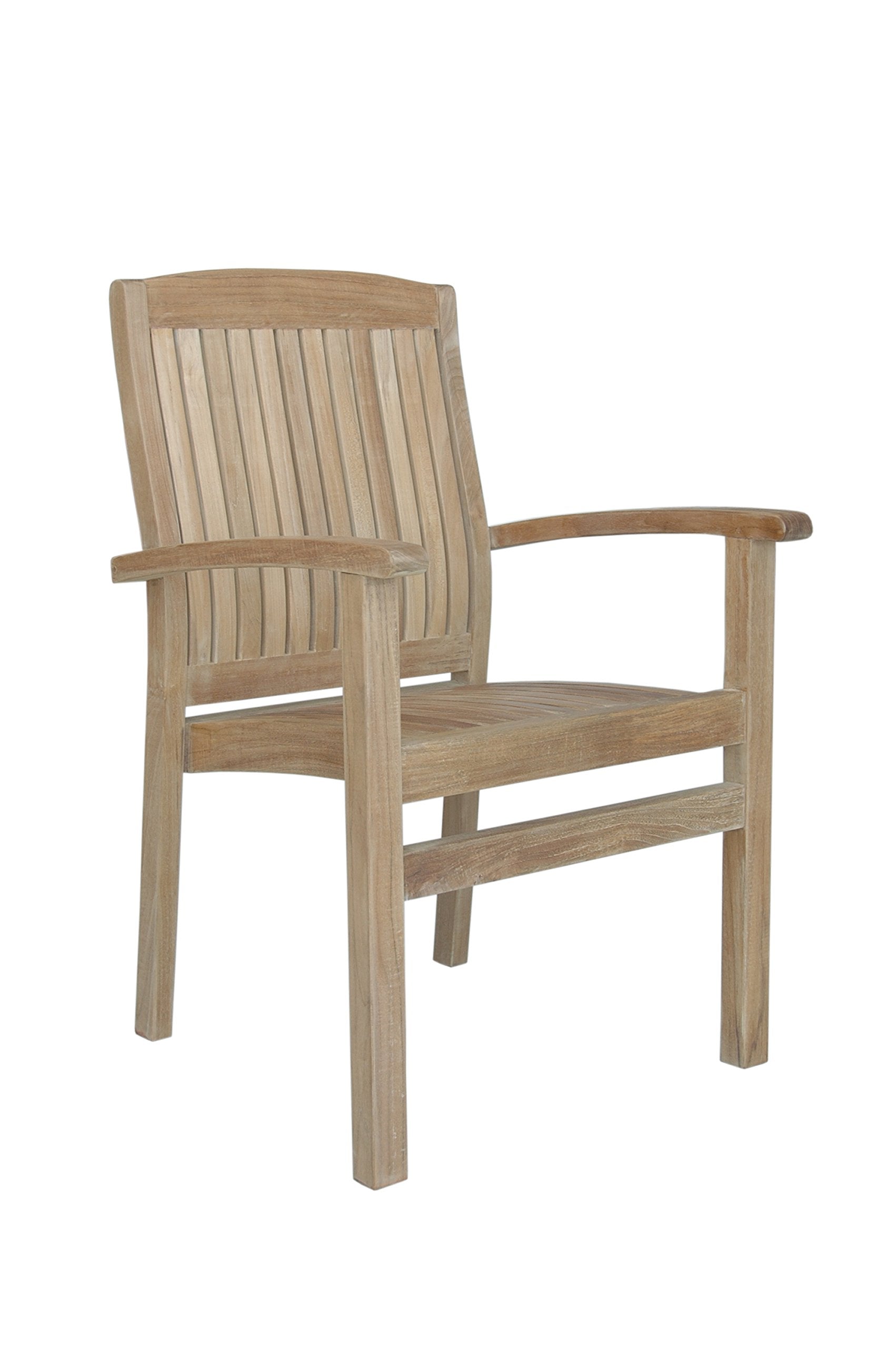 Anderson Teak CHS-022 - No Cushion Sahara Stackable Dining Armchair